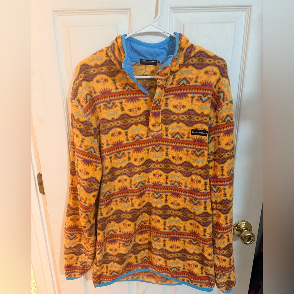 Southern Marsh Colorful Fleece Pullover